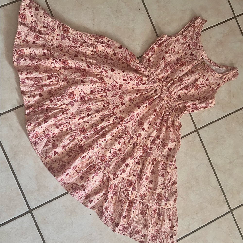 BearPaw Pink Floral Kids Casual Dress